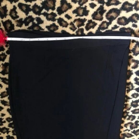 TODD OLDHAM Designer Y2K Black Midi Wrap Skirt LG Fred Hayman BeverlyHills $698 - Picture 7 of 7